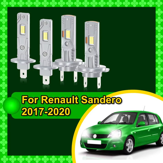 2/4Pcs Auto Bulbs For Renault Sandero 2017 2018 2019 2020 Super Bright LED Headlamps 6000K 30000LM High Low Beam Headlight 12V
