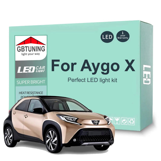 8Pcs Canbus Car Indoor Light Bulb Kit For Toyota Aygo X 2022 2023 Vehicle Dome Trunk License Plate Interior LED Lamp No Error