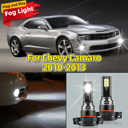 2Pcs 6000K LED Car Front Fog Light Lamps 5202 PS19W H16(EU) Bulb For Chevy Camaro 2010 2011 2012 2013 Auto Accessory