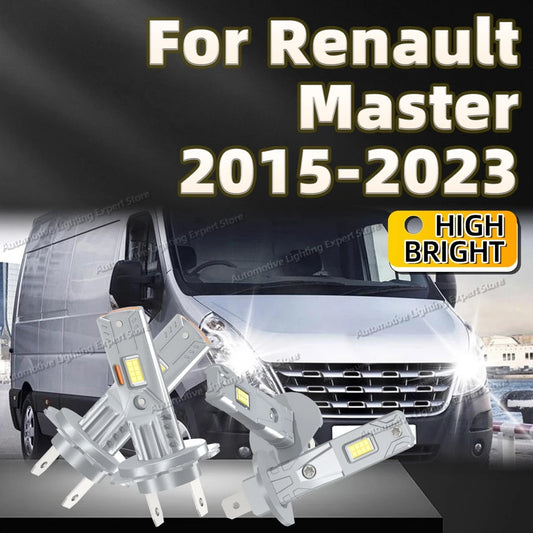 2/4Pcs LED Headlight Bulbs 25000LM Wireless CANBUS 6000K Lamp For Renault Master 2015 2016 2017 2018 2019 2020 2021 2022 2023