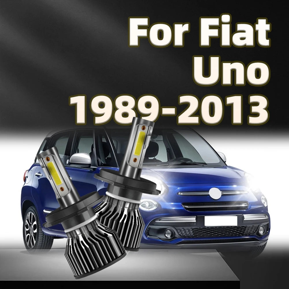 130W Car Led 6000K Lamps Headlight Auto Lights For Fiat Uno 1989-2000 2001 2002 2003 2004 2005 2006 2007 2008 2009 10 11 12 2013