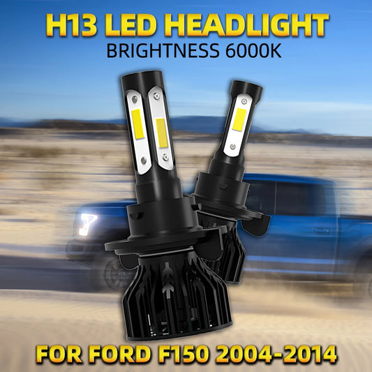 2x LED Headlight Bulbs 20000LM Hi/lo Beam 9008 H13 For Ford F150 2004-2014 F-250 For F-350 Super Duty 2005-2020 Auto Car Lamps