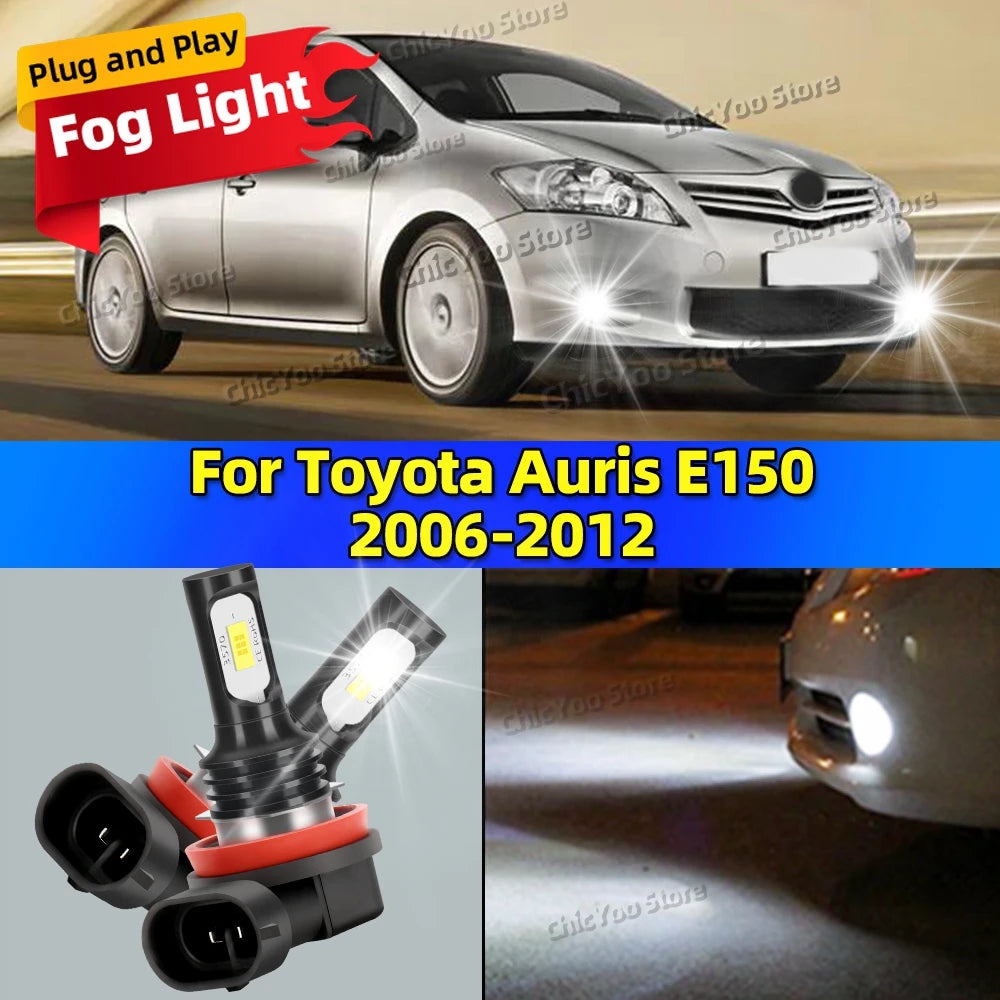 2Pcs 6000K Auto Fog Lights 20000LM CSP LED Car Fog Lamp Bulbs For Toyota Auris E150 2006 2007 2008 2009 2010 2011 2012