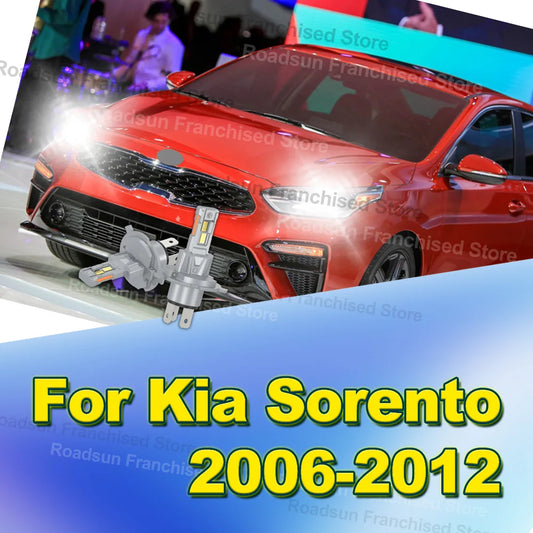 2Pcs 180W Hi/Lo Beam Headlights 3570 CSP Plug&Play For Kia Sorento 2006 2007 2008 2009 2010 2011 2012