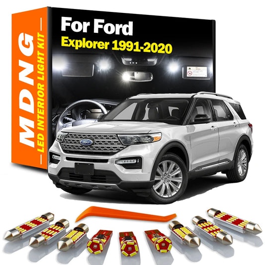 MDNG Canbus LED Interior Map Dome Luggage Bulbs Light Kit For Ford Explorer 1991-2015 2016 2017 2018 2019 2020 Car Accessories