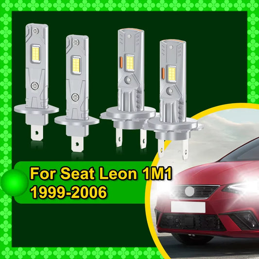 2/4Pcs Headlights For Seat Leon 1M1 1999 2000 2001 2002 2003 2004 2005 2006 Wireless Lamps 30000LM Headlamps 6000K Car Bulbs 12V