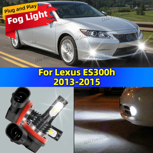 6000K LED Car Fog Light Bulbs Lamp Auto Accessories For Lexus ES300h 2013 2014 2015 20000LM Ultra Bright Plug and Play
