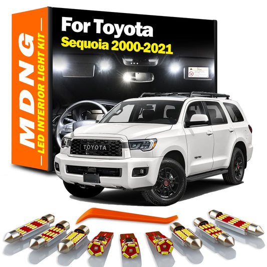 Canbus LED Interior Dome Light Reading Door Bulbs Kit For Toyota Sequoia 2000-2015 2016 2017 2018 2019 2020 2021 Car Accessories