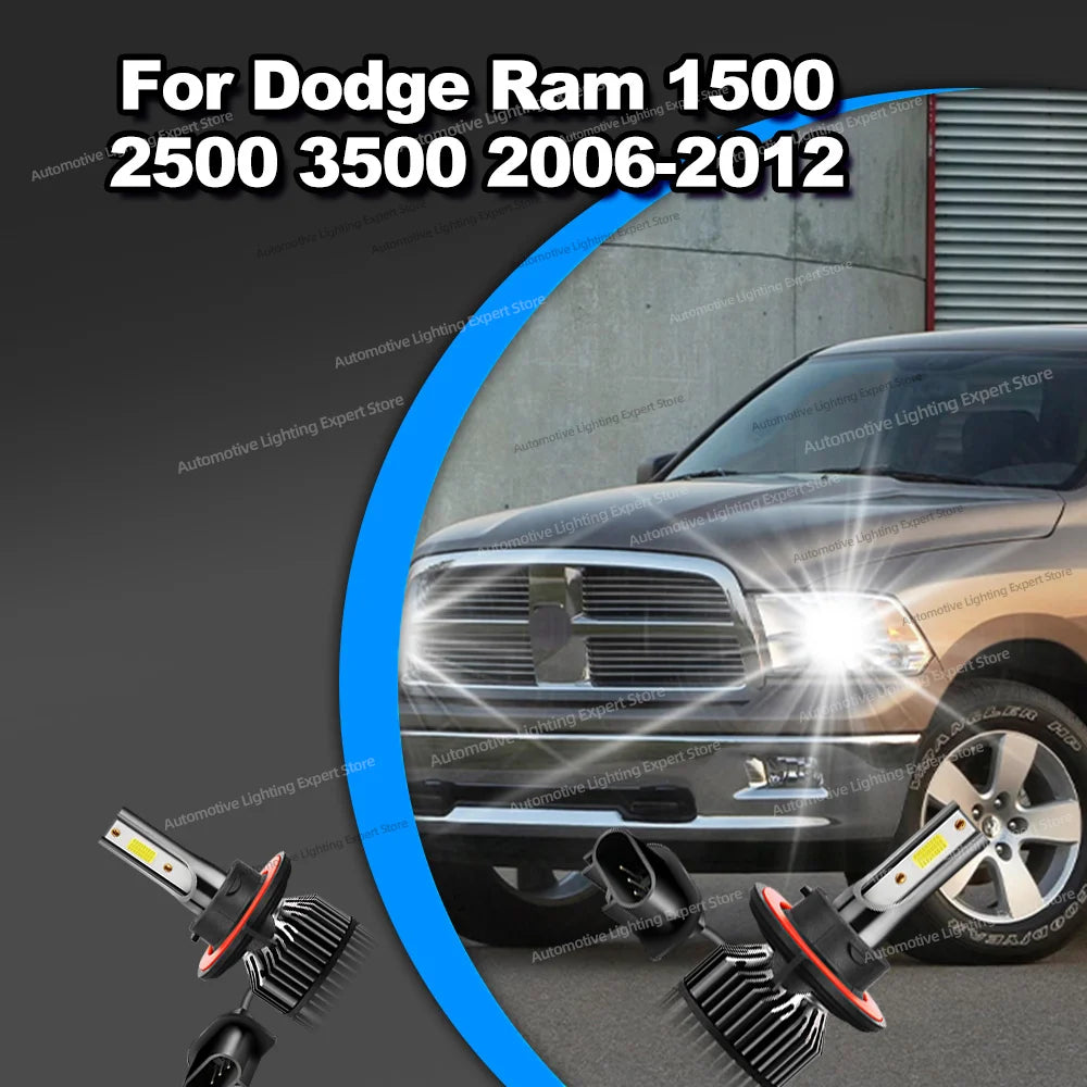 LED Car Headlight Bulbs 180W High Power Turbo Lamp 6000K For Dodge Ram 1500 2500 3500 2006-2012 2007 2008 2009 2010 2012