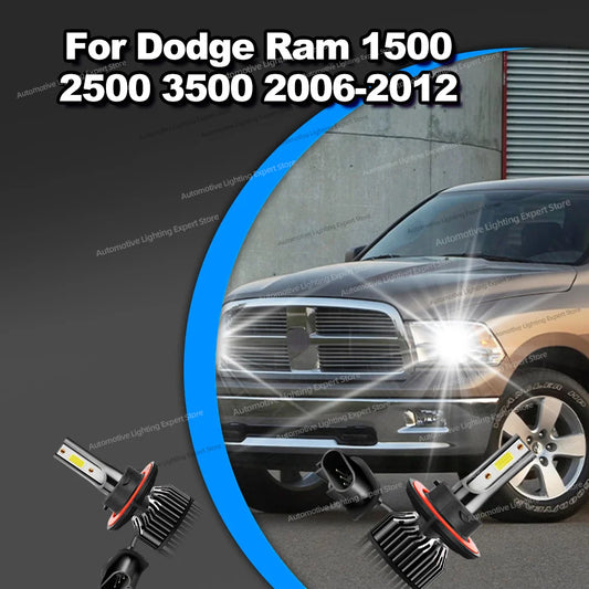 LED Car Headlight Bulbs 180W High Power Turbo Lamp 6000K For Dodge Ram 1500 2500 3500 2006-2012 2007 2008 2009 2010 2012