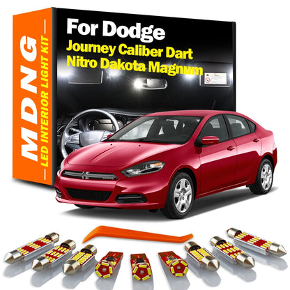 MDNG Canbus For Dodge Journey Dakota Dart Nitro Caliber Magnum Car LED Bulbs Interior Reading Dome Trunk Light Kit Accessories