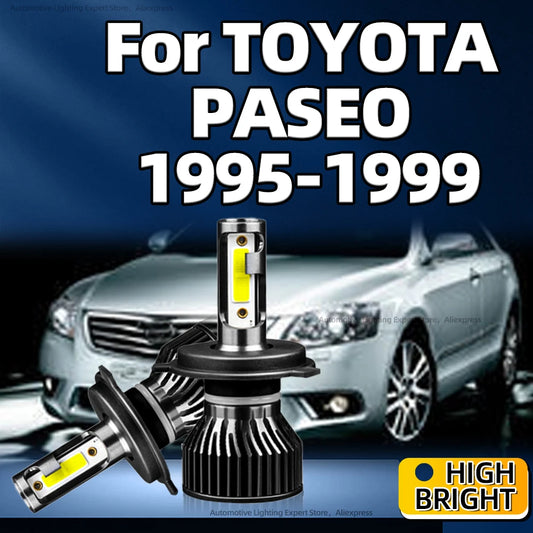 2Pcs LED Car Headlight Plug-N-Play Bulbs 150W 6000K Auto Lamp H4 Headlamp COB Chip For TOYOTA PASEO 1995 1996 1997 1998 1999