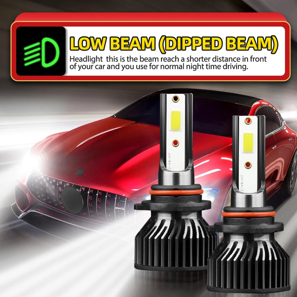 2/4Pcs 25000LM LED Headlights Canbus 6000K Auto Lamp with Fan For GMC Sierra 1500 2500 1999-2006 2001 2002 2003 2004 2005