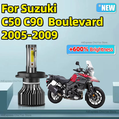 For Suzuki C50 C90 Boulevard 2005 2006 2007 2008 2009 High Quality H4 Hi/Lo Beam Canbus No Error LED Bulb Motorcycle Headlamp