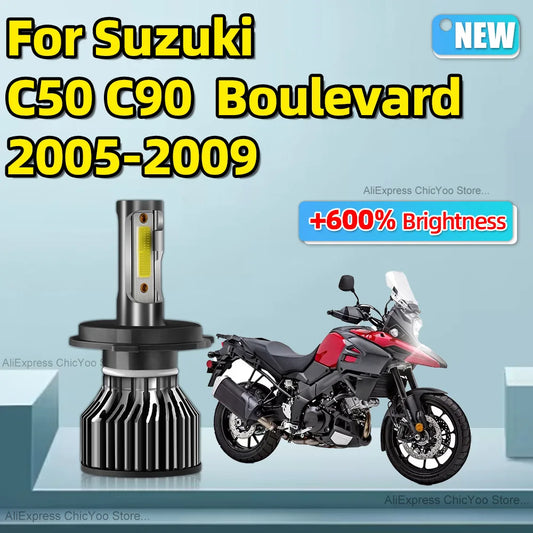 For Suzuki C50 C90 Boulevard 2005 2006 2007 2008 2009 High Quality H4 Hi/Lo Beam Canbus No Error LED Bulb Motorcycle Headlamp