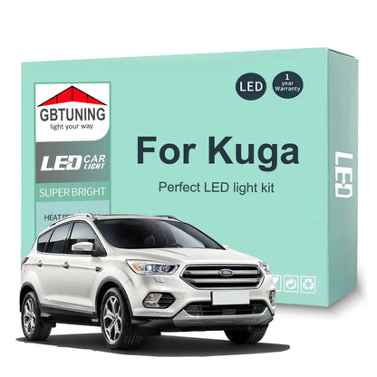 LED Interior Light Bulb Kit For Ford Kuga 2008-2010 2011 2012 2013 2014 2015 2016 2017 2018 2019 Car Map Dome Trunk Lamp Canbus