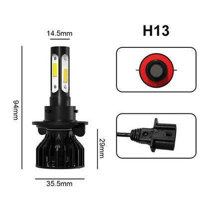 2x LED Headlight Bulbs 20000LM Hi/lo Beam 9008 H13 For Ford F150 2004-2014 F-250 For F-350 Super Duty 2005-2020 Auto Car Lamps