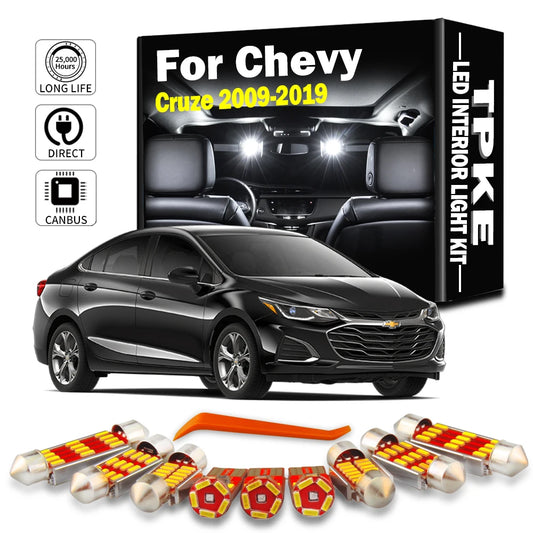 TPKE 13Pcs LED Interior Reading Dome Light Kit Trunk Sunvisor Lamp For Chevrolet Chevy Cruze 2009- 2014 2015 2016 2017 2018 2019