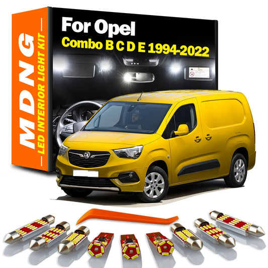LED Interior Reading Glove Box Light Kit For Opel Vauxhall Combo B C D E 1994- 2018 2019 2020 2021 2022 Car Trunk Bulb No Error