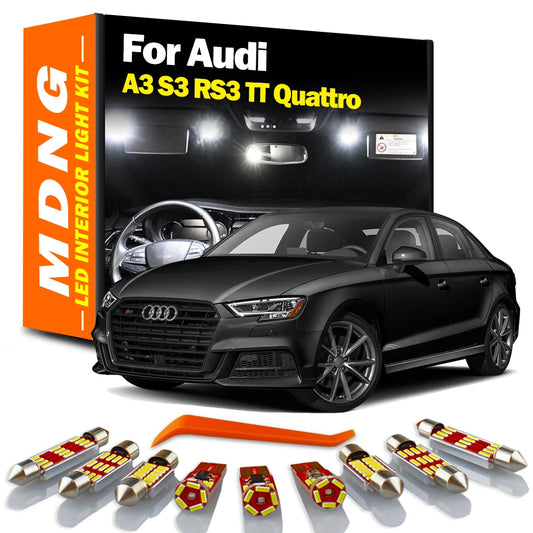 MDNG LED Bulbs Interior Map Dome Trunk Light Kit For Audi A3 S3 RS3 TT Quattro 2016 2017 2018 2019 2020 Car Accessories Canbus