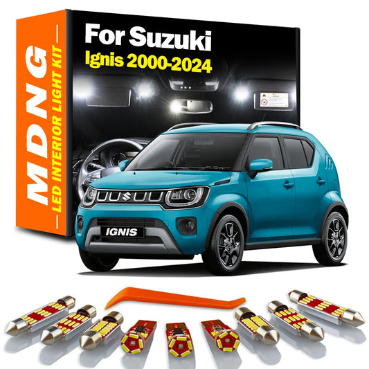 MDNG Car Interior Reading Light Kit For Suzuki Ignis 2000- 2016 2017 2018 2019 2020 2021 2022 2023 2024 Accessories LED Bulbs