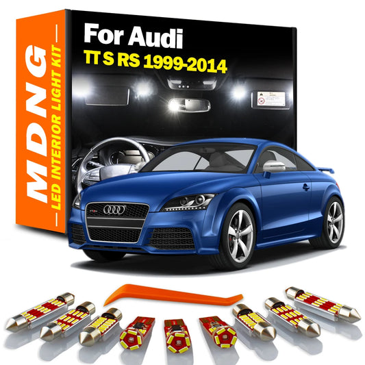 LED Interior Footwell Sun Visor Light Kit For Audi TT MK1 MK2 8N 8N3 8N9 8J 8J3 8J9 Coupe Roadster 1999-2014 Reading Trunk Bulbs