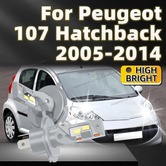 2x LED Headlight Bulb Mini Wireless 180W 6000K Lamps 12V For Peugeot 107 HATCHBACK 2005-2014 2006 2007 2008 2009 2010 2011 2012