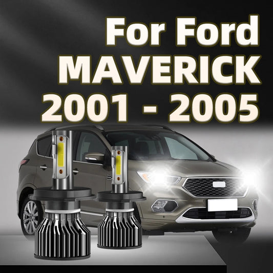 2Pcs Car H4 LED Headlight Bulb 130W Headlamp 6000K White More Efficient For Ford MAVERICK 2001 2002 2003 2004 2005