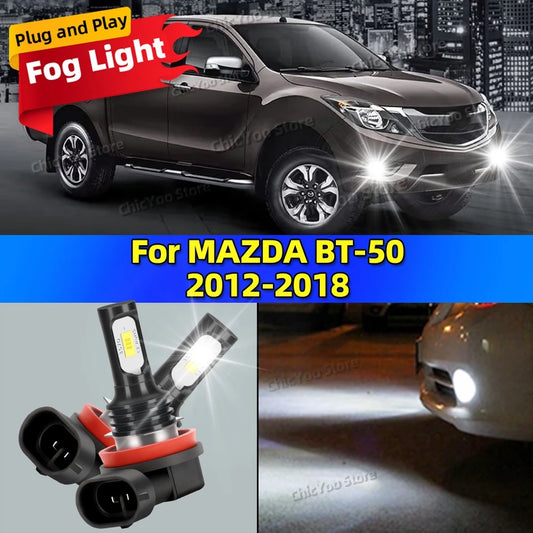 2X LED Car Light Front Fog Lamp Bulb 20000LM Ultra Bright For MAZDA BT-50 BT50 2012 2013 2014 2015 2016 2017 2018 Plug and Play