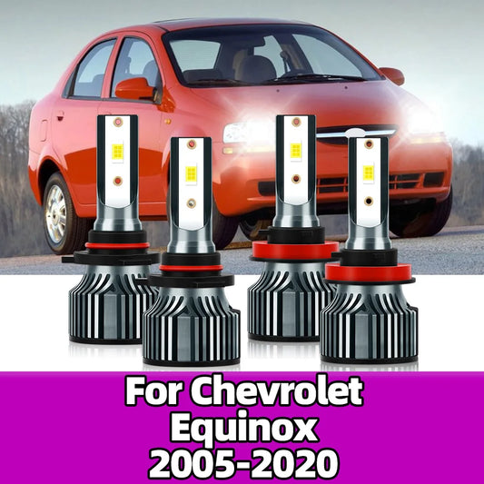2/4x Led Headlight Bulbs 20000LM Automobile Turbo Head Lamps For Chevrolet Equinox 2005-2020 2006 2007 2008 2009 2010 2011 2012