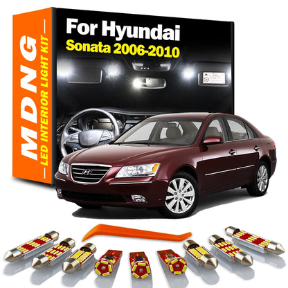 MDNG 14Pcs LED Interior Map Dome Reading Trunk Light Kit For Hyundai Sonata 2006 2007 2008 2009 2010 Car LED Bulbs Accessories