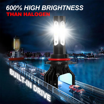 2/6Pcs High Power Lighthouse 4SIde CHip LED Headlight Car Fog Lamp For Dodge Durango 2011 2012 2013 6000K Light Bulbs