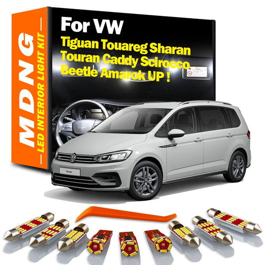 Interior Light Kit For VW Volkswagen Tiguan Touareg 7L 7P Touran 1T 5T Caddy Sharan 7M 7N Scirocco Beetle Amarok UP ! LED Bulbs