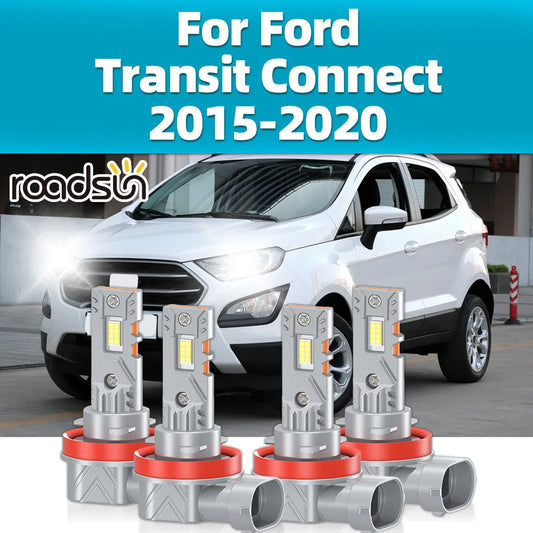 2/4Pcs For Ford Transit Connect 2015 2016 2017 2018 2019 2020 LED Car Front Headlights 30000LM CSP Chips Headlamps 6000K White