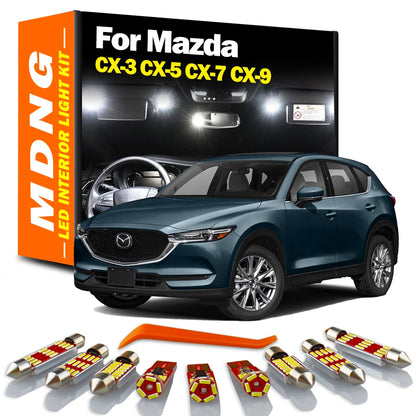 Canbus LED Bulb Interior Dome Map License Plate Light Kit For Mazda CX-3 CX-5 CX-7 CX-8 CX-9 CX3 CX5 CX7 CX8 CX9 Car Accessories