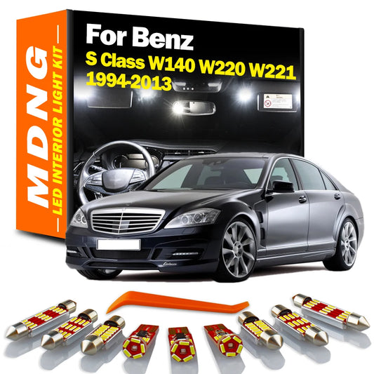 MDNG Canbus LED Interior Map Dome Trunk Bulbs Light Kit For Mercedes Benz S Class W140 W220 W221 1994-2012 2013 Car Accessories