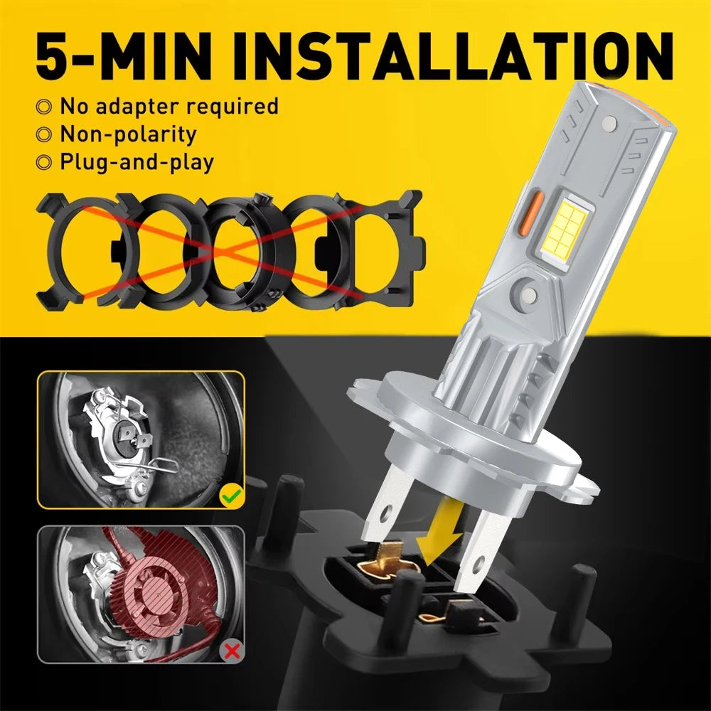 180W High Power LED Bulb Turbo Headlight 6000K CSP Powerful Car Lamp For Kia Ceed 2006-2022 2009 2010 2011 2012 2013 2014 2015