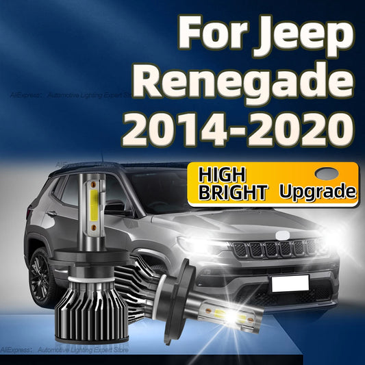 Led H4 Lamp Car Headlight Bulbs 25000LM Turbo Light 12V 6000K with Fan For Jeep Renegade 2014 2015 2016 2017 2018 2019 2020