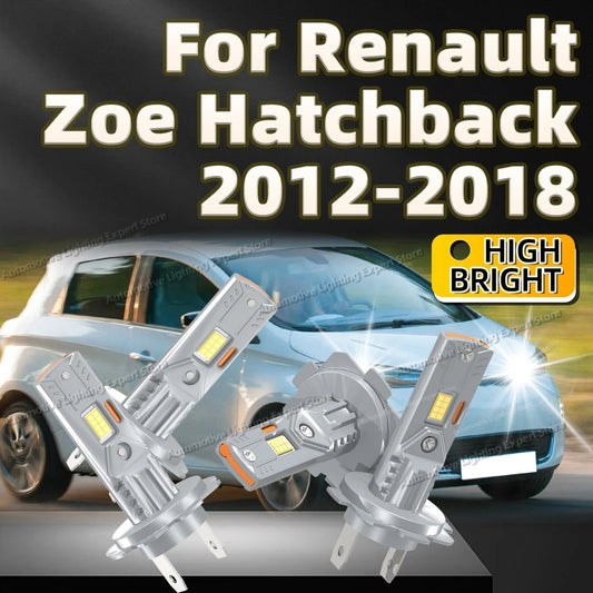 2/4Pcs LED 1:1 Size Car Headlight Bulbs Mini Lamp CSP Chips Wireless For Renault Zoe HATCHBACK 2012 2013 2014 2015 2016 20172018