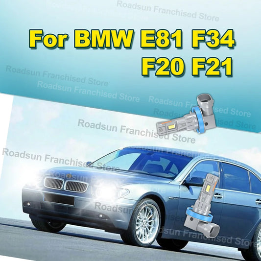 2X Car Headlight Fog Bulbs H8 H9 H11 High Power 180W 30000LM For BMW E81 F34 F20 F21