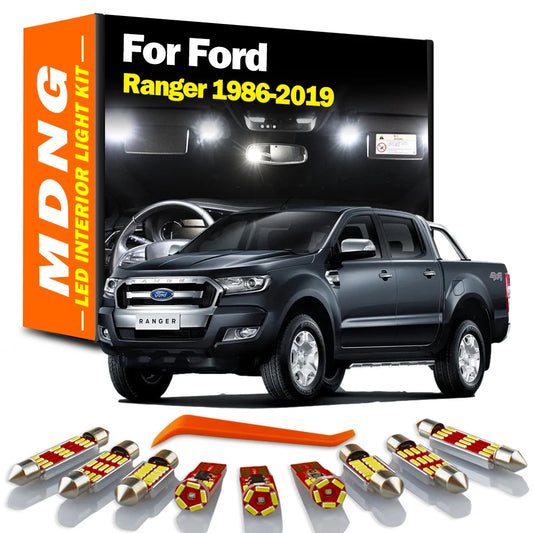 LED Bulbs Interior Map Dome Trunk Number Plate Light Kit For Ford Ranger 1986-2013 2014 2015 2016 2017 2018 2019 Car Indoor Lamp