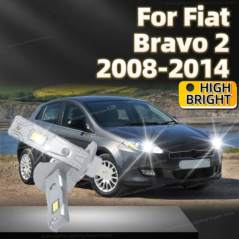 2Pcs CANBUS LED Light Bulbs 30000LM Car Headlights Plug and Play For Fiat Bravo 2 2008 2009 2010 2011 2012 2013 2014