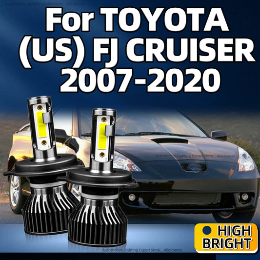 25000LM H4 LED Headlight Car Bulbs COB Chip 6000K For TOYOTA (US) FJ CRUISER 2007 2008 2009 2010 2011 2012 2013 2014 2015-2020