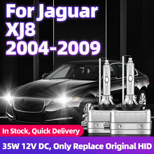 2x For Jaguar XJ8 2004 2005 2006 2007 2008 2009 Auto 35W HID Xenon Bulbs D1S HID Headlights 12V DC 6000K 8000K Car Headlamps