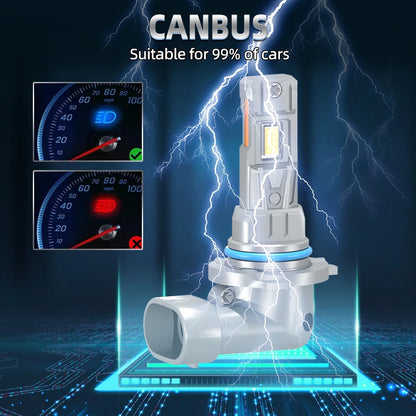 2X Car Headlight Bulbs Plug-N-Play 30000LM For JAGUAR XF 2 X260 2015-2023 2016 2017 2018 2019 2020 2021 2022