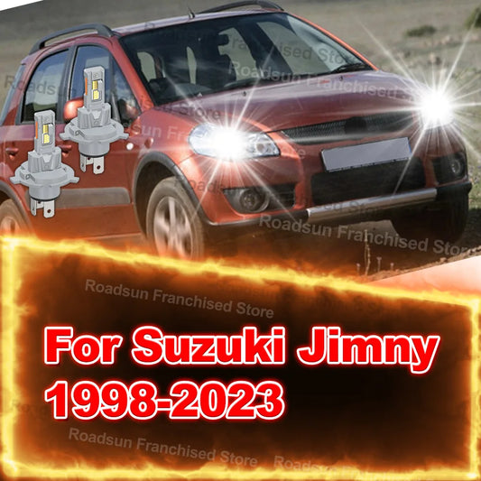 2Pcs Hi/Lo Beam Headlights Plug&Play 12V For Suzuki Jimny 1998-2023 2002 2003 2004 2005 2006 2007 2008 2009 2010 2011 2012 2013