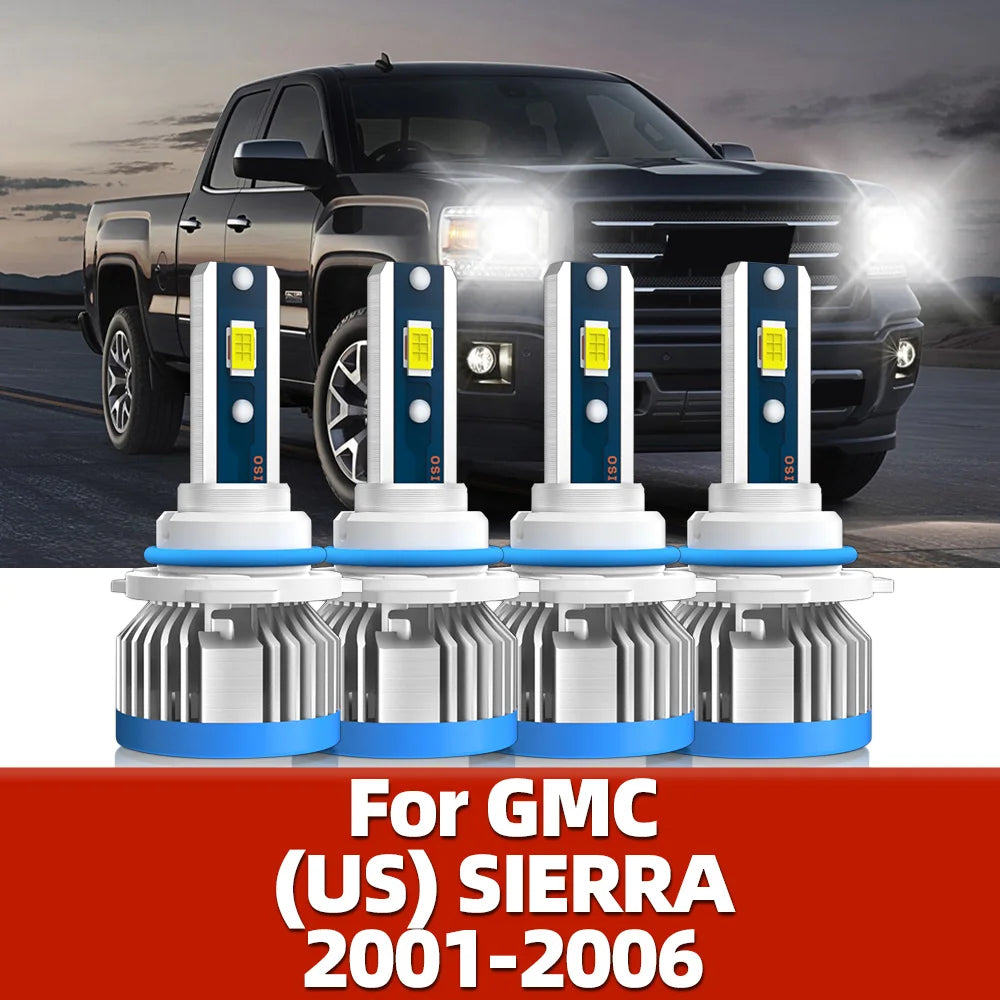 120W 20000LM Led Headlights For GMC SIERRA 2001 2002 2003 2004 2005 2006 Lamp Bulbs CSP 6000K Car Front High Low Auto Lights 12V