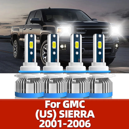 120W 20000LM Led Headlights For GMC SIERRA 2001 2002 2003 2004 2005 2006 Lamp Bulbs CSP 6000K Car Front High Low Auto Lights 12V