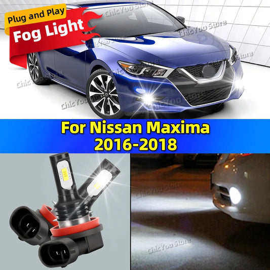LED 6000K Auto Fog Lights 20000LM CSP High Bright Car Fog Lamp Bulbs For Nissan Maxima 2016 2017 2018 Plug and Play