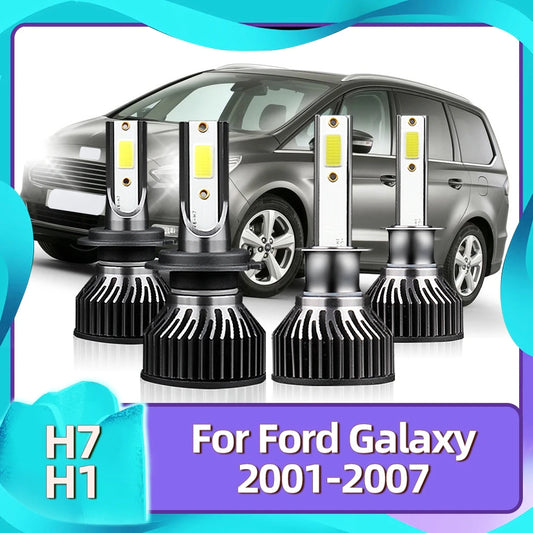 Roadsun 2/4x Led Car Front Headlights For Ford Galaxy 2001 2002 2003 2004 2005 2006 2007 Turbo Headlamp Bulbs 12V 100W 18000LM